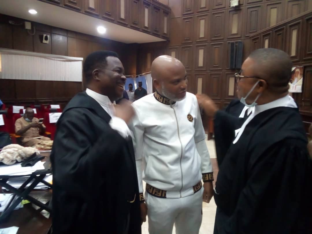 Court adjourns Nnamdi Kanu’s trial till Wednesday, 19th January, 2022, as FG files fresh charges